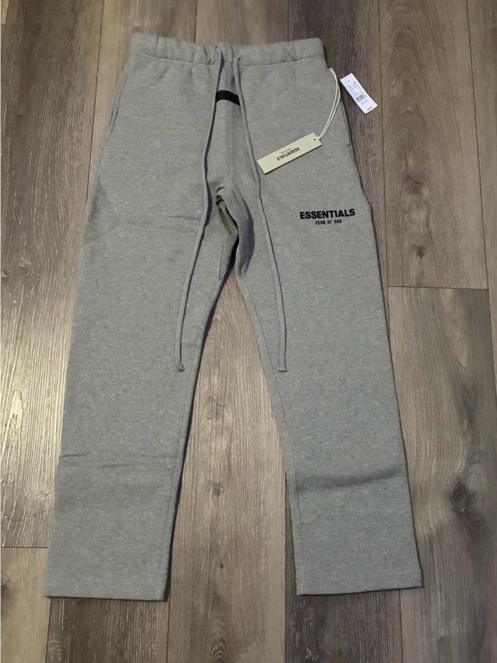 ESSENTIALS Light Gray Jogger Sweatpants with Drawstring